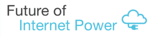 Text reads “Future of Internet Power” next to a blue cloud icon with a power plug.