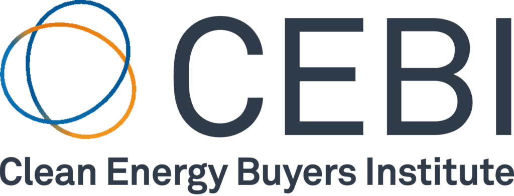 CEBI logo featuring three overlapping circles and the text "CEBI Clean Energy Buyers Institute" in bold, dark letters.